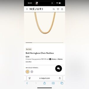 Mejuri Bold Herringbone Chain Necklace